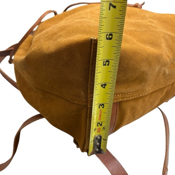 MADEWELL Brown Canvas SOMERSET Drawstring Leather Strap Backpack - Picture 4 of 10